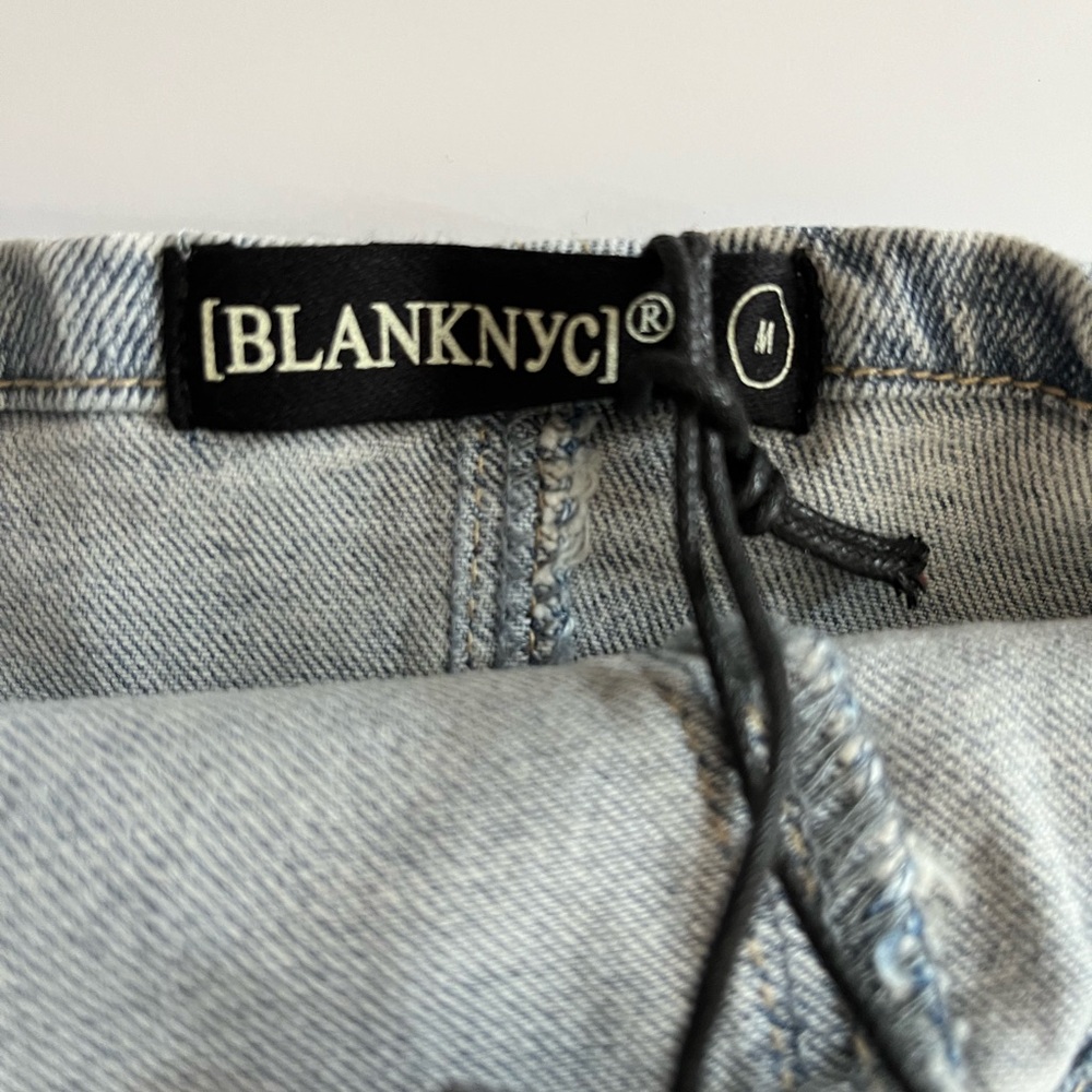 Blank NYC | NWT Strapless Metallic Coated Denim Bustier - Picture 8 of 11